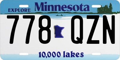 MN license plate 778QZN