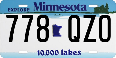 MN license plate 778QZO