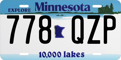 MN license plate 778QZP