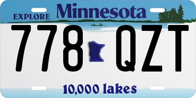 MN license plate 778QZT