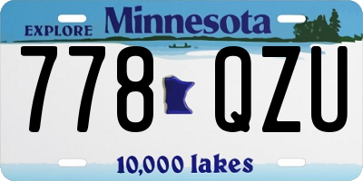 MN license plate 778QZU