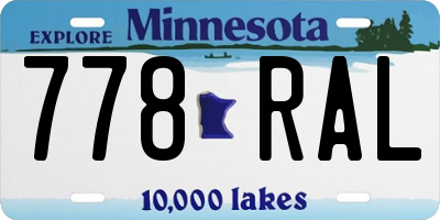 MN license plate 778RAL