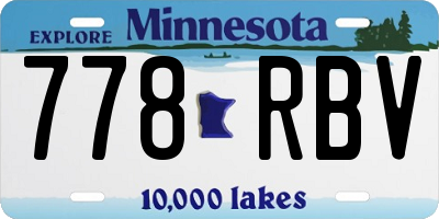 MN license plate 778RBV