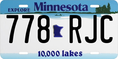 MN license plate 778RJC