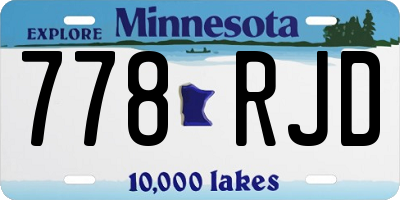 MN license plate 778RJD