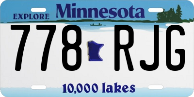MN license plate 778RJG