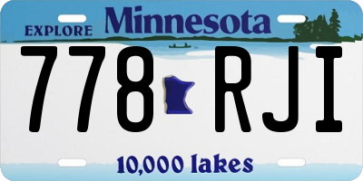 MN license plate 778RJI