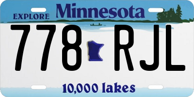 MN license plate 778RJL