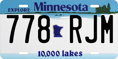 MN license plate 778RJM