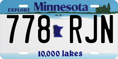 MN license plate 778RJN