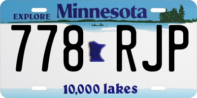 MN license plate 778RJP