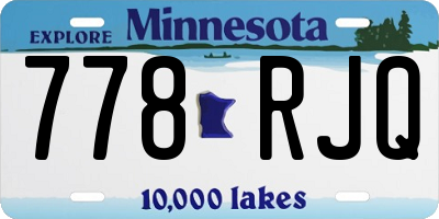MN license plate 778RJQ