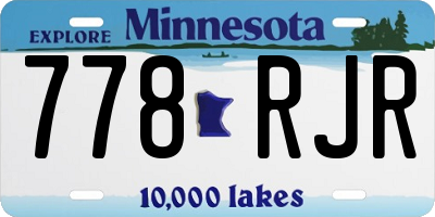 MN license plate 778RJR