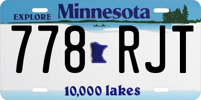 MN license plate 778RJT