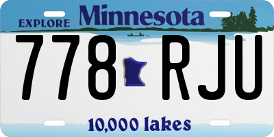 MN license plate 778RJU