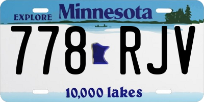MN license plate 778RJV