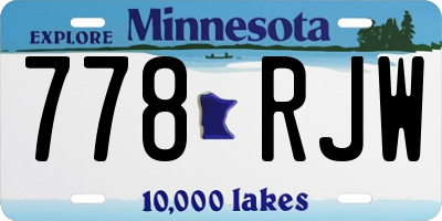 MN license plate 778RJW