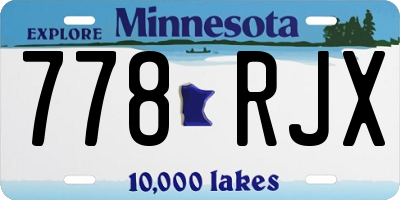 MN license plate 778RJX