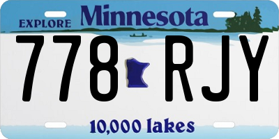 MN license plate 778RJY