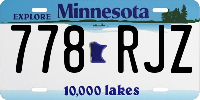 MN license plate 778RJZ