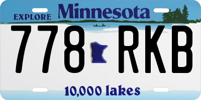 MN license plate 778RKB
