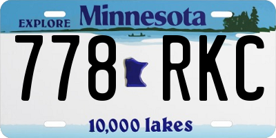 MN license plate 778RKC
