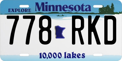 MN license plate 778RKD