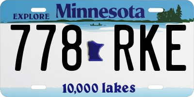 MN license plate 778RKE