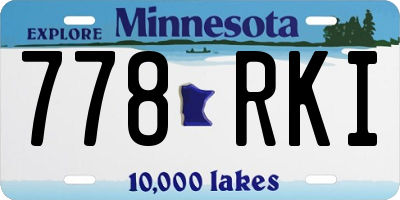 MN license plate 778RKI