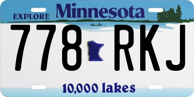 MN license plate 778RKJ