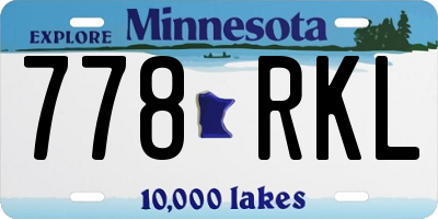 MN license plate 778RKL