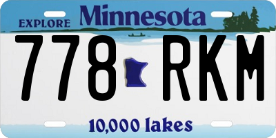 MN license plate 778RKM