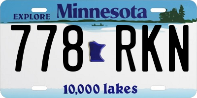MN license plate 778RKN