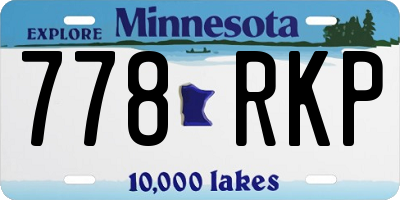 MN license plate 778RKP