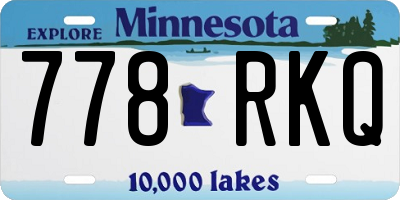 MN license plate 778RKQ