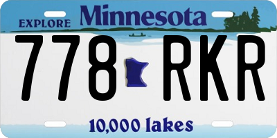 MN license plate 778RKR