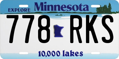 MN license plate 778RKS