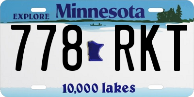 MN license plate 778RKT