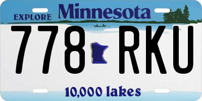 MN license plate 778RKU