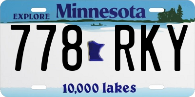 MN license plate 778RKY