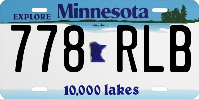 MN license plate 778RLB