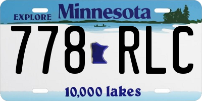 MN license plate 778RLC