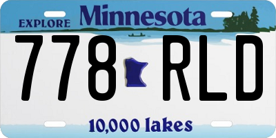 MN license plate 778RLD