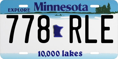 MN license plate 778RLE