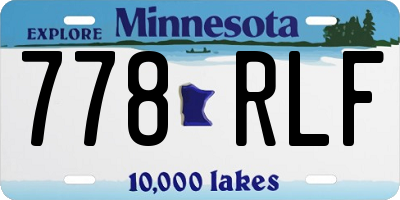 MN license plate 778RLF