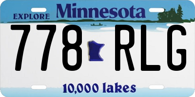 MN license plate 778RLG