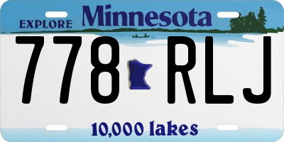 MN license plate 778RLJ