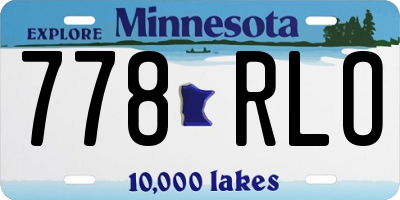 MN license plate 778RLO