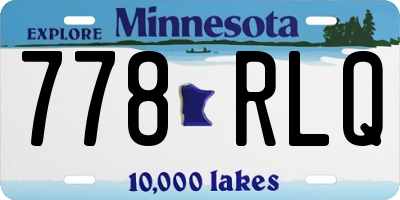 MN license plate 778RLQ