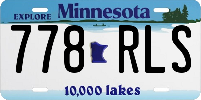 MN license plate 778RLS